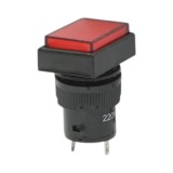 Indicator semnalizare industrial LED rosu 220V &Oslash; 16mm patrat Breckner Germany