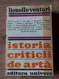 Istoria criticii de arta Lionello Venturi Coperta uzata