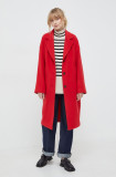 Marc O&#039;Polo palton de lana culoarea rosu, de tranzitie
