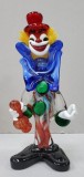 Clovn cu sticla in mana, Sticla de Murano, Italia, Secol XX