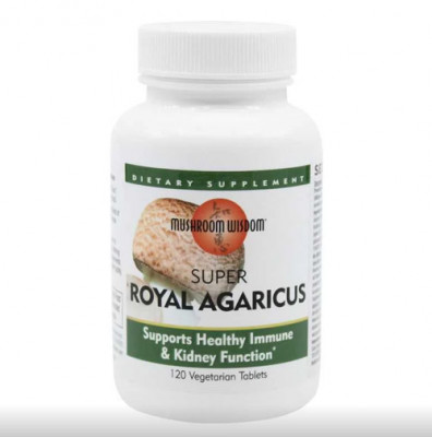 Super Royal Agaricus, 120tab vegetale filmate, Mushroom Wisdom foto