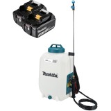 Makita DUS158Z + 2 x BL1830B - Pulverizator 5 bar 15 l + Set 2 acumulatori Li-Ion 18 V 3 Ah