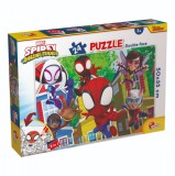 Puzzle 2 in 1 Lisciani Marvel Spidey si prietenii lui uimitori, Asta este o echipa, Plus, 24 piese