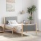 vidaXL Cadru de pat cu headboard Gri deschis 80 x 200 cm țesătură 878359