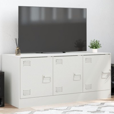 vidaXL Comodă TV, alb, 99x39x44 cm, oțel 841648 foto