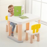 Set Masa si 2 Scaune Copii Plastic, Multifunctional, Activitati, Joaca, Studiu - Portabil si Durabil