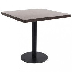 vidaXL Masă de bistro, maro &icirc;nchis, 80 x 80 cm, MDF