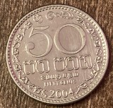 C50 - Moneda foarte veche - Sri Lanka - 50 centi - 2004