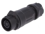 Conector Circular Mufă 12mm 5-PIN Aurit 5A