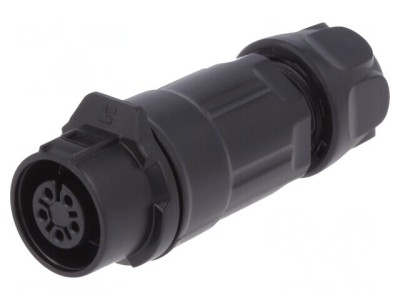 Conector Circular Mufă 12mm 5-PIN Aurit 5A foto