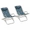 vidaXL Scaune balansoar, 2 buc., oțel, model frunze 310342