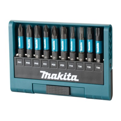 Set 10 biti de impact pentru insurubare, Makita E-12011, profil Phillips / Pozidriv / Torx, 50 mm foto