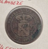 Indiile Olandeze de Est 2 1/2 Cents 1899 moneda cupru km # 308