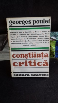 CONSTIINTA CRITICA - GEORGES POULET foto