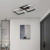 Lustra LED VERTEX 11W, 2 Patrate, Liniara, lumina Rece/Calda/Neutra, Neagra ModernLight Concept, Alessandro DESIGN