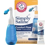 Set irigator nazal Arm &amp;amp; Hammer Comfort Flow, 240 ml, 10 plicuri de sare predozate