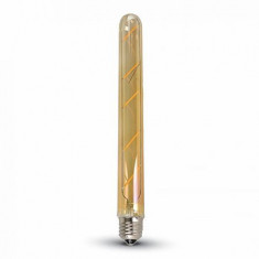 Bec led t30 e27 cu filament 5w 2200k alb cald foto