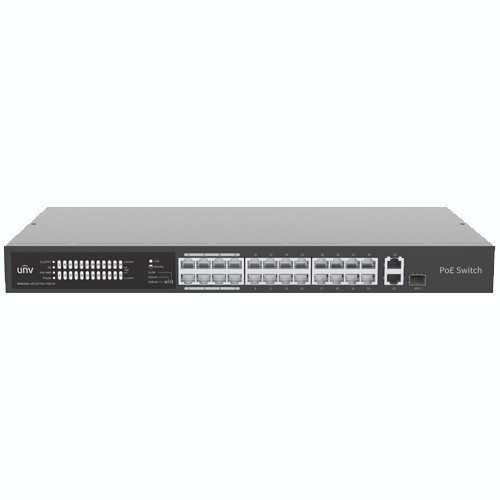 Switch 24 porturi PoE, 1 port Gigaethernet, 1 port Combo - UNV NSW2020-24T1GT1GC-POE-IN SafetyGuard Surveillance