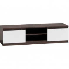 Comoda TV pentru living, model RTV140, culoare mix wenge/alb foto