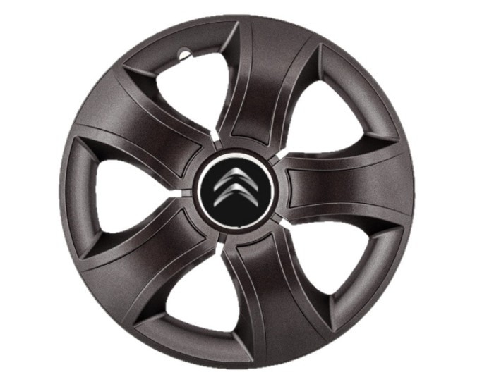 Set 4 capace roti Bis Negru R15 pentru gama auto Citroen