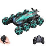 Masina electrica copii ZYTEQ&reg; 8 roti 4WD, telecomanda 2.4G + control ceas, drift cu aburi, cascadorii 360&deg;, viteza mare, verde