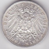 Germania 3 Mark Marci 1911 German States Free Hanseatic city of Hamburg