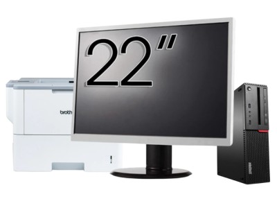 Pachet Calculator Second Hand LENOVO M910 SFF, Intel Core i5-6500 3.20GHz, 8GB DDR4, 256GB SSD + Monitor 22&amp;amp;quot; &amp;amp; Imprimanta Brother HL-L6300DW NewT foto