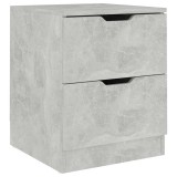 Cumpara ieftin Noptiera, gri beton, 40x40x50 cm, lemn prelucrat