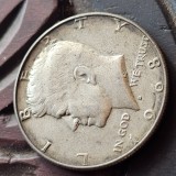 1/2 dolar half dollar 1968 D , argint