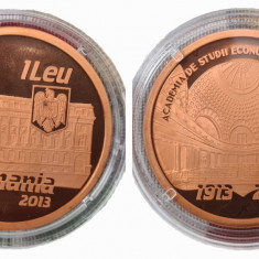 1 leu 2013 BNR TOMBAC PROOF - Academia de studii economice din București