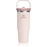 Stanley IceFlow&trade; Flip Straw Tumbler sticlă inoxidabilă pentru apă Rose Quartz 890 ml