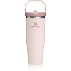 Stanley IceFlow&trade; Flip Straw Tumbler sticlă inoxidabilă pentru apă Rose Quartz 890 ml