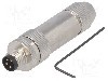 Conector M8, 4 pini, clasa etanseitate IP67, TE Connectivity - T4011019041-000