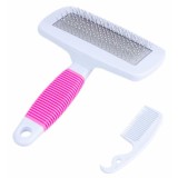 Perie de par alba cu roz pentru animale AVX-ZW3B