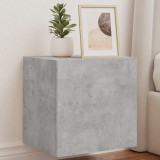 Cumpara ieftin Comodă TV de perete cu lumini LED, gri beton, 40,5x35x40 cm