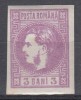 ROMANIA 1868 LP 22 REGELE CAROL CU FAVORITI 3 BANI VIOLET GUMA ORIGINALA USOARA SARNIERA, Nestampilat