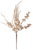 Crenguta decorativa de Craciun cu mere aurii MagicHome, 32 cm