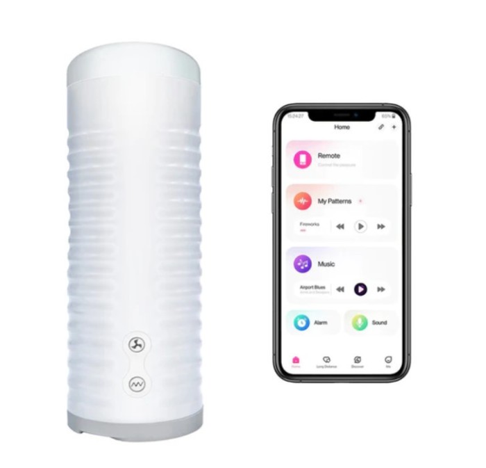 Masturbator Lovense Max 2, Bluetooth Control, Free App, Alb