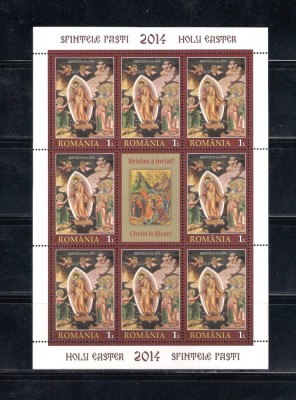 ROMANIA 2014 - SFINTELE PASTI, MINICOALA, MNH - LP 2017 foto