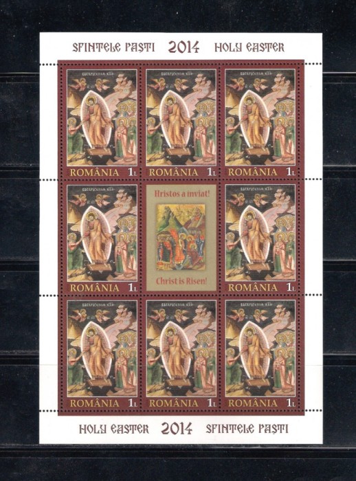 ROMANIA 2014 - SFINTELE PASTI, MINICOALA, MNH - LP 2017