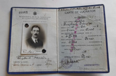 CARTE DE LUCRATOR 1939 foto