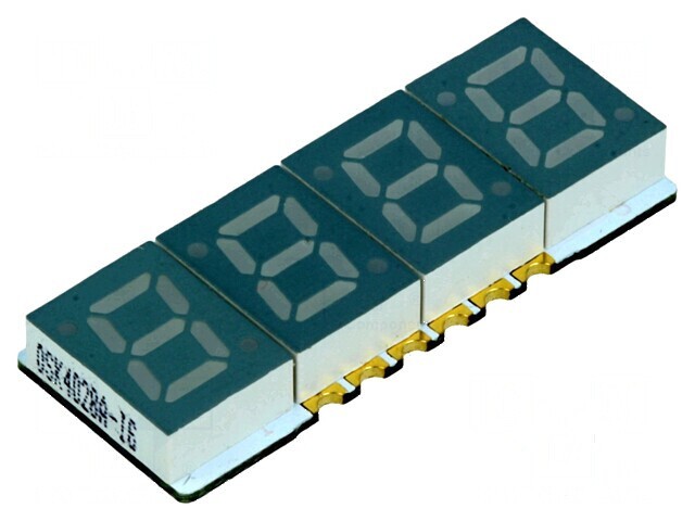 Afișaj LED 7 segmente 7mm roșu 4 caractere 0,28 2&divide;10mcd