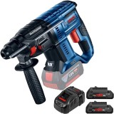 Bosch GBH 180-LI + 1600A016GF - Rotopercutor SDS-Plus 2 J + Set 2 acumulatori si incarcator Li-Ion 18 V 4 Ah