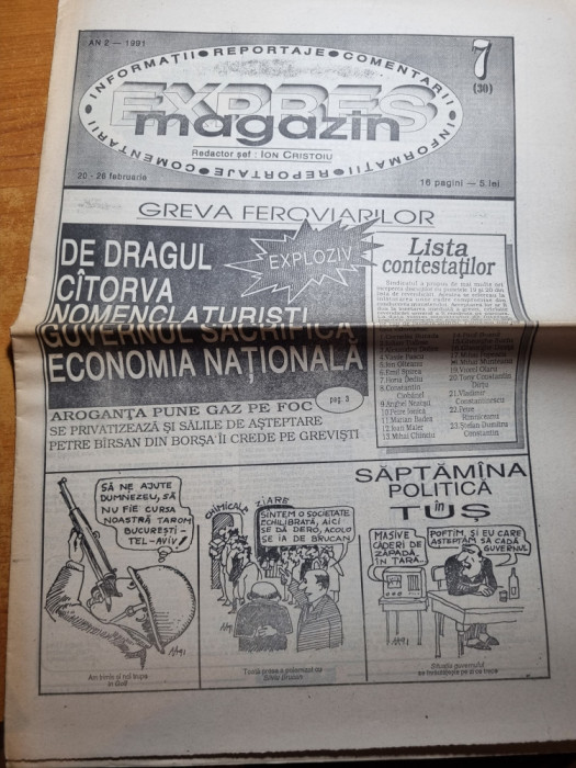 expres magazin 20-26 februarie 1991-nicolae militaru,economia nationala