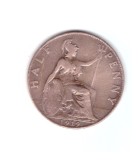 Moneda Anglia 1/2 / half penny 1919, stare relativ buna, curata