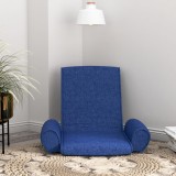 Scaun de podea pliabil, albastru, material textil