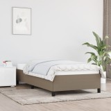 VidaXL Cadru de pat fără saltea, gri taupe, 100x200 cm, textil