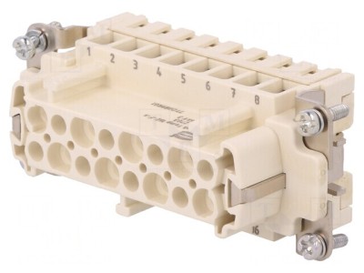 Conector: HDC inserturi de contact mamă Han&amp;reg; High Temp PIN: 16: cod: 09338162703, foto