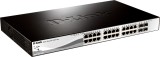 SWITCH D-LINK SMART 24 porturi Gigabit + 4 porturi Combo SFP, carcasa metalica, rackabil, &quot;DGS-1210-28&quot; (timbru verde 2 lei)