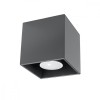 Lampă De Tavan Quad Antracit Aluminiu 1 Bec Pătrat Modern De Interior